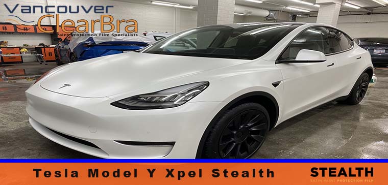 Hypnotic look at a Tesla Model Y getting a XPEL Paint Protection